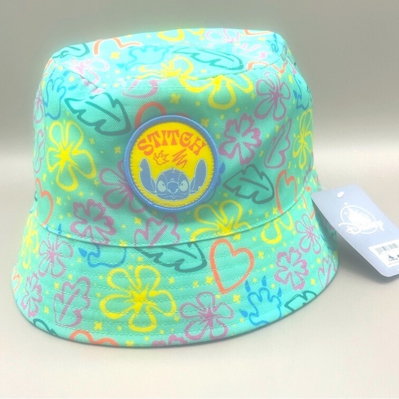 Disney Parks STITCH Adult Size Bucket Hat~ Lilo & Stitch~ Multicolor NEW - Picture 3 of 11
